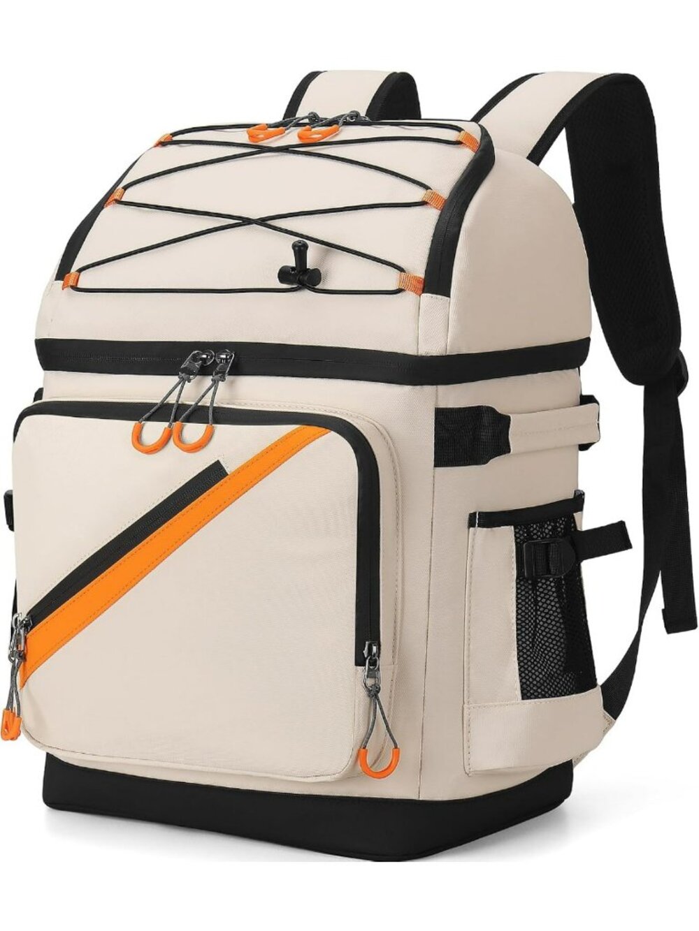 Large Waterproof Insulated Cooler Backpack - 50 Can Capacity, Leakproof Ice Bag